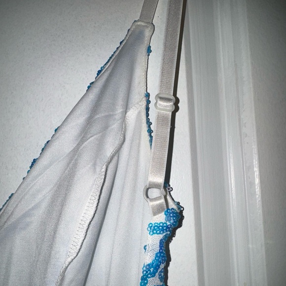 Banjul blue and white sequin formal dress - Picture 4 of 6